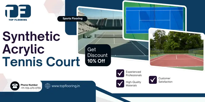 synthetic acrylic tennis court