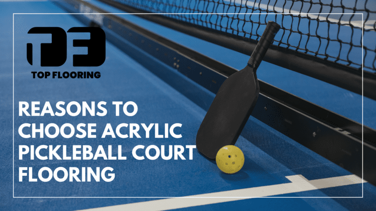 Outdoor acrylic pickleball court flooring by Top Flooring India