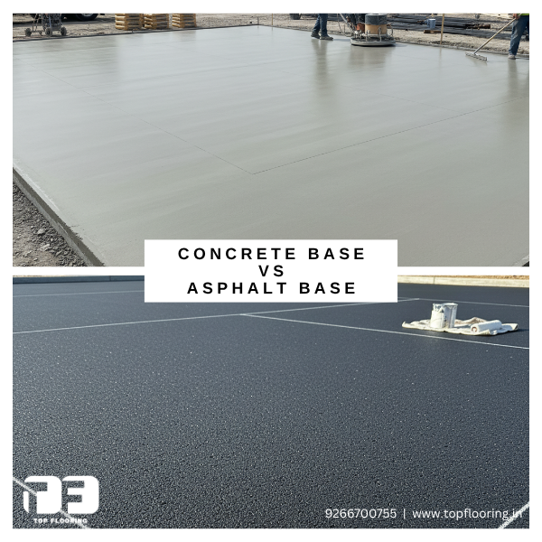 Concrete base preparation for pickleball court