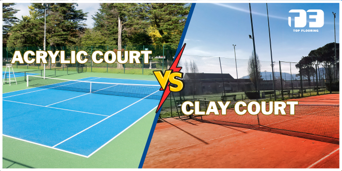 acrylic vs. clay court