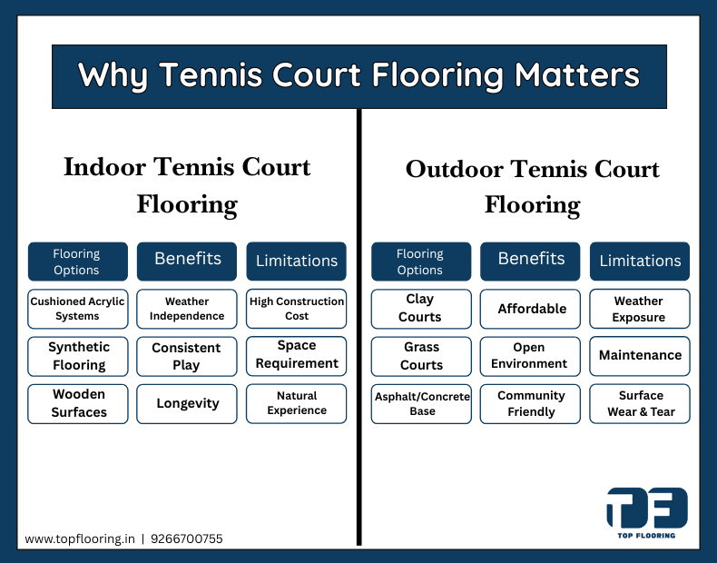 tennis court flooring options