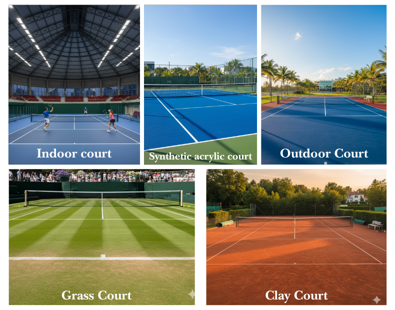 tennis court types