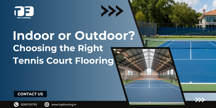 indoor and outdoor tennis court