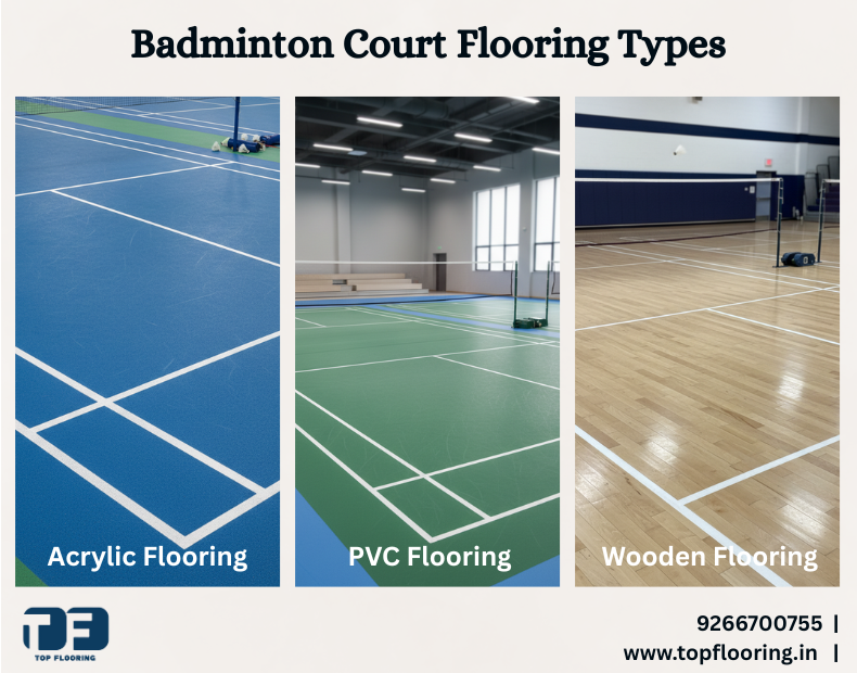 badminton court flooring types