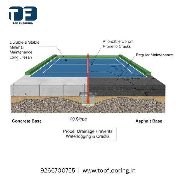 pickleball court base