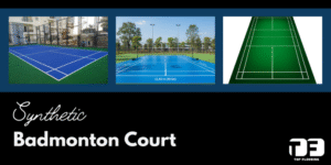 Synthetic badminton court