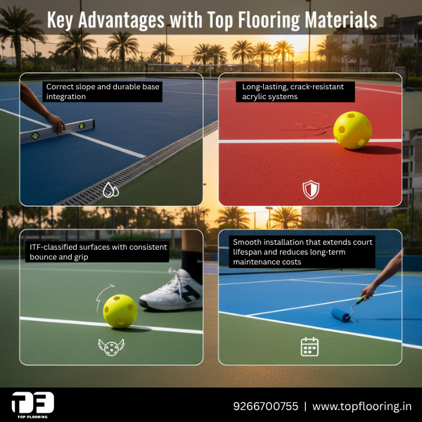 pickleball court materials