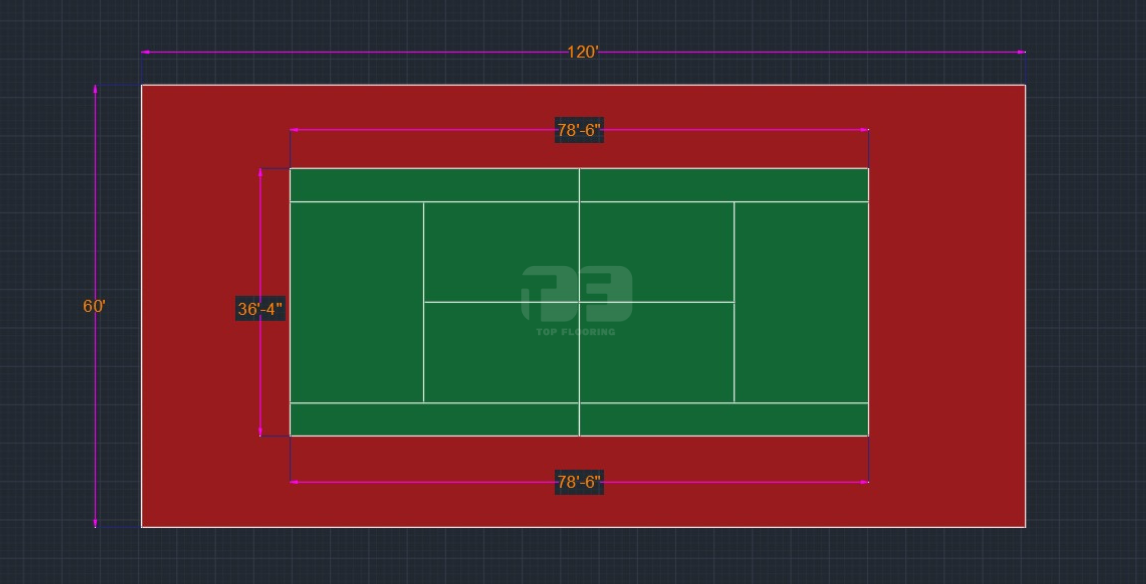 tennis court dimension