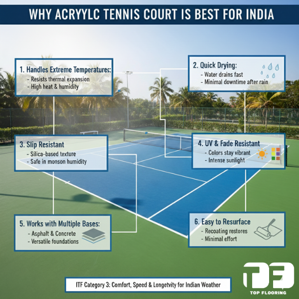 tennis court in India