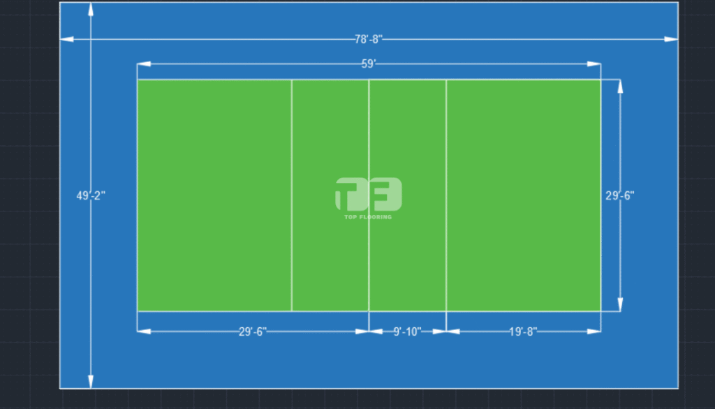 volleyball court size