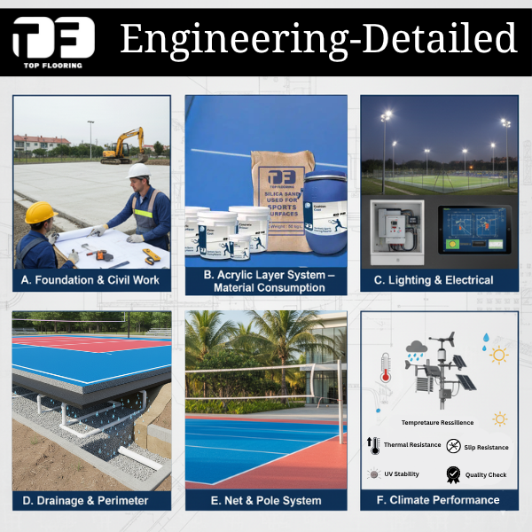 volleyball court surface engineering