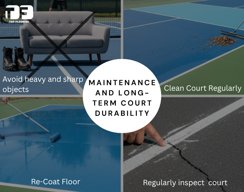 acrylic pickleball court maintenance