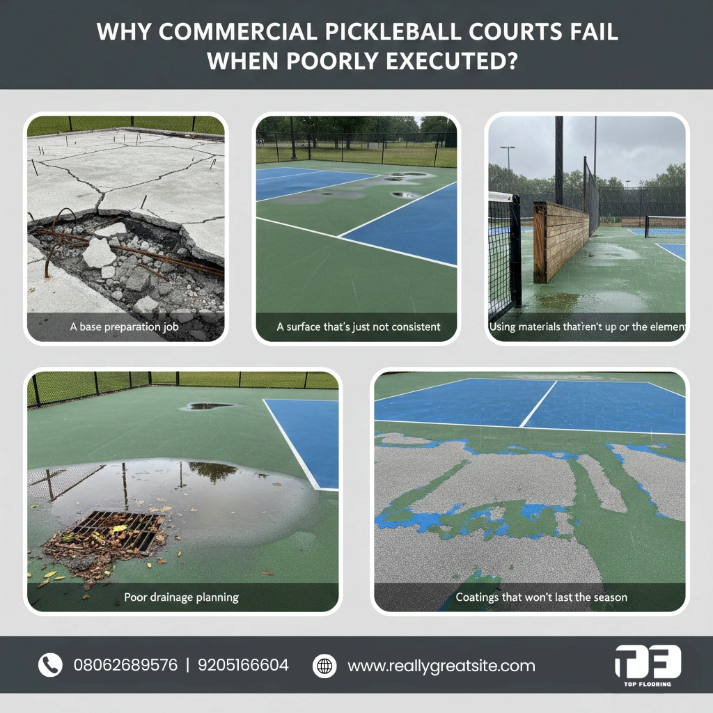 commercial pickleball court