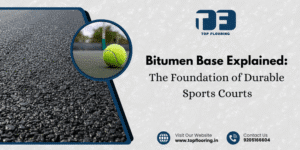 Bitumen base construction process for outdoor sports courts in India