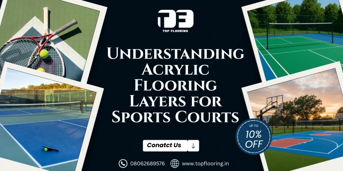 acrylic sports flooring layers