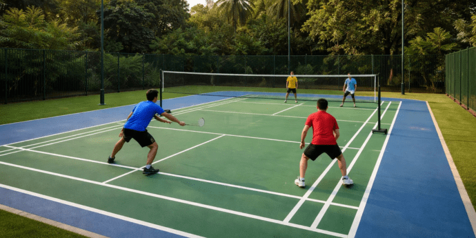Synthetic Badminton Court