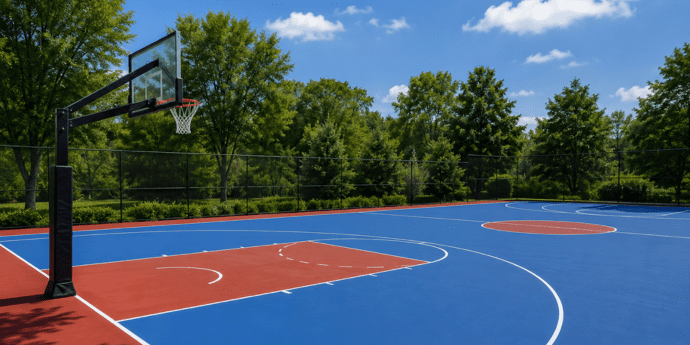 Basketball court flooring