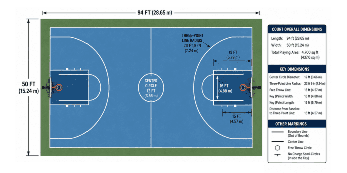 Basketball court flooring