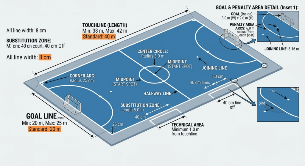 Futsal Court Dimensions