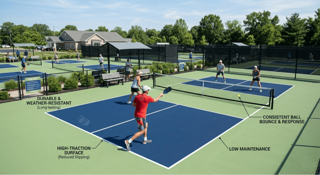 pickleball court material